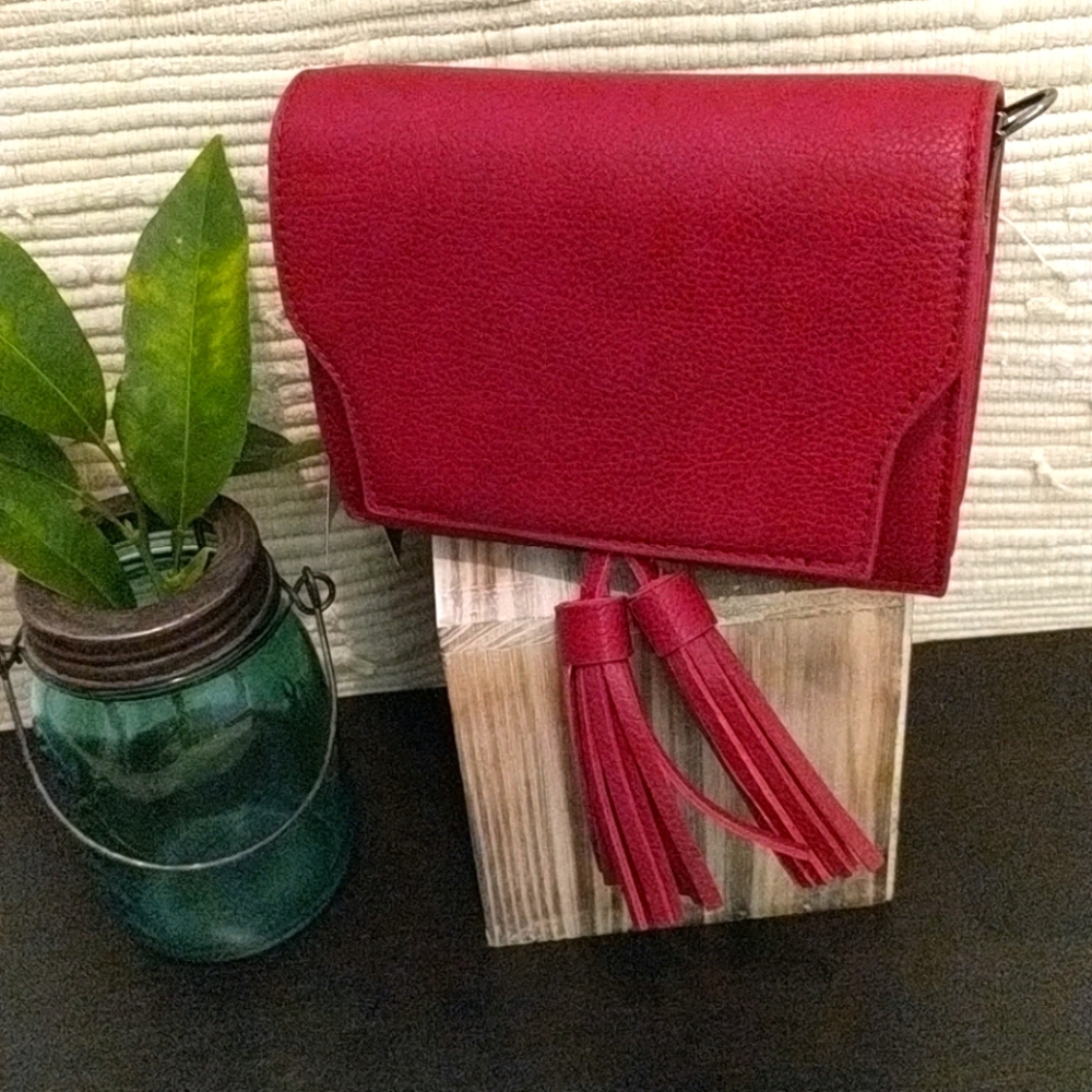 NWT Street Level Red Clutch
